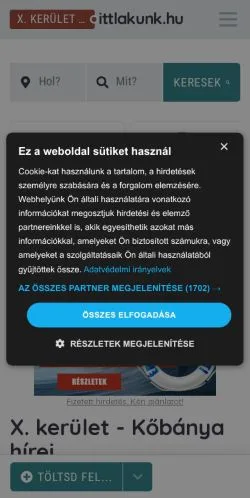 Anteprima del sito Ittlakunk Kőbánya, media di Ungheria per articoli sponsorizzati