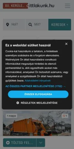 Anteprima del sito Ittlakunk Hegyvidék, media di Ungheria per articoli sponsorizzati
