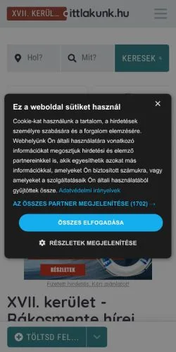 Anteprima del sito Ittlakunk Rákosmente, media di Ungheria per articoli sponsorizzati