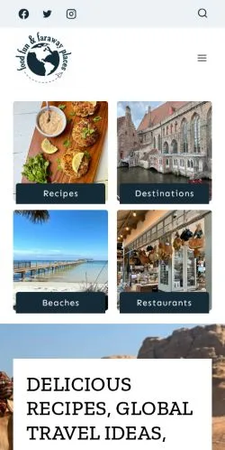 Anteprima del sito Food, Fun & Faraway Places, media di Stati Uniti per articoli sponsorizzati