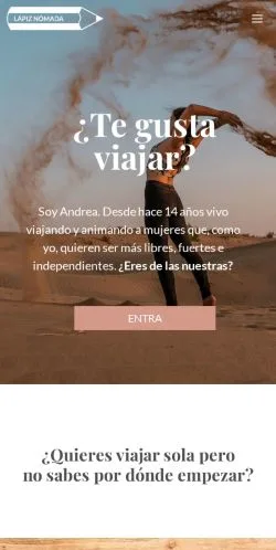 Pré-visualização do site Lapiz Nómada, meio de Espanha para artigos patrocinados