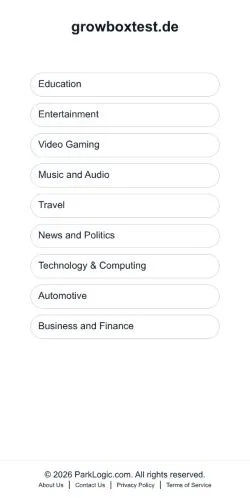 Aperçu du site GrowBoxTest, média de Allemagne pour articles sponsorisés