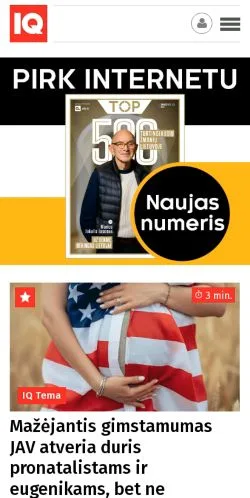 Aperçu du site IQ.lt, média de États-Unis pour articles sponsorisés