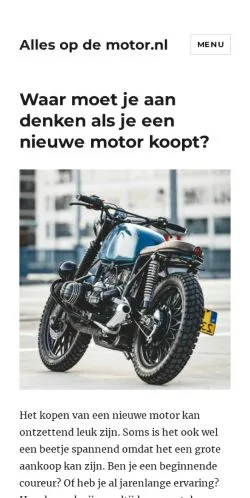 Podgląd witryny Alles Op De Motor, medium z kraju Holandia do artykułów sponsorowanych