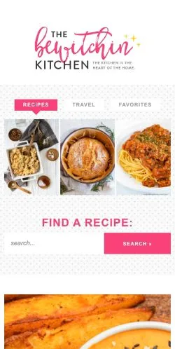 Anteprima del sito The Bewitchin' Kitchen, media di Stati Uniti per articoli sponsorizzati