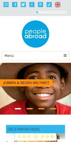 Anteprima del sito People Abroad, media di Germania per articoli sponsorizzati