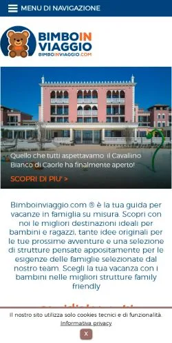 Podgląd witryny Bimbo in Viaggio, medium z kraju Włochy do artykułów sponsorowanych