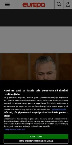 Anteprima del sito Europa FM, media di Romania per articoli sponsorizzati
