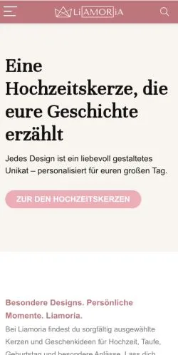 Forhåndsvisning av nettstedet Liamoria, medium fra Tyskland for sponsede artikler