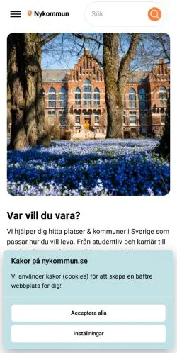Anteprima del sito Nykommun, media di Svezia per articoli sponsorizzati