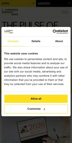 Forhåndsvisning af E-commerce Germany News, medie fra USA til sponsorerede artikler