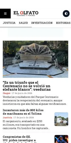 Aperçu du site El Olfato, média de Espagne pour articles sponsorisés