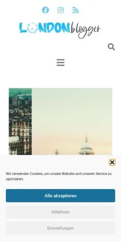 Podgląd witryny Londonblogger, medium z kraju Niemcy do artykułów sponsorowanych