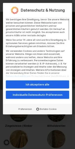 Preview of the Restado website, a media outlet in Germany for sponsored articles