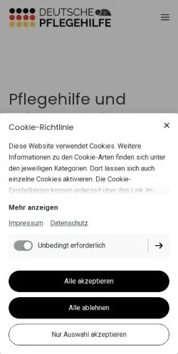 Anteprima del sito Deutsche Pflegehilfe, media di Germania per articoli sponsorizzati