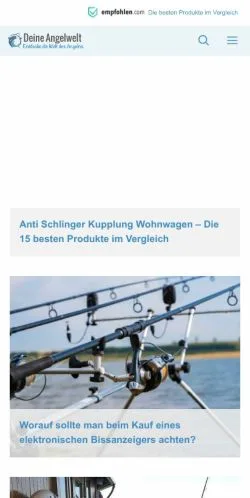 Podgląd witryny Deine Angelwelt, medium z kraju Niemcy do artykułów sponsorowanych