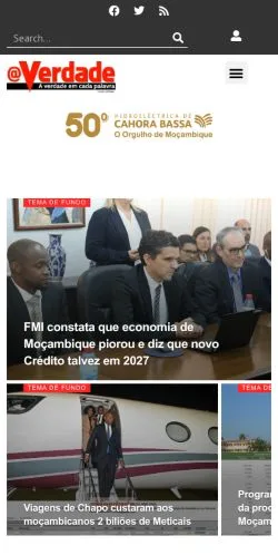 Podgląd witryny Verdade, medium z kraju Portugalia do artykułów sponsorowanych