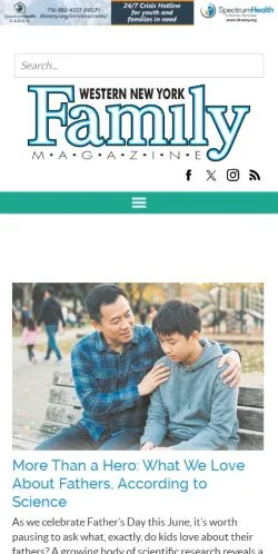 Anteprima del sito Western New York Family Magazine, media di Stati Uniti per articoli sponsorizzati