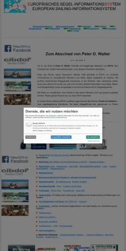 Förhandsvisning av webbplatsen ESYS, medium i Tyskland för sponsrade artiklar