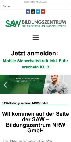 Anteprima del sito SAW-Bildungszentrum NRW, media di Germania per articoli sponsorizzati