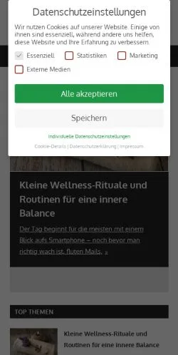 Podgląd witryny Wellnesskomplett, medium z kraju Niemcy do artykułów sponsorowanych