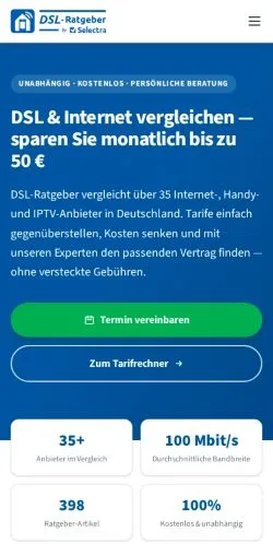 Anteprima del sito DSL-Ratgeber, media di Germania per articoli sponsorizzati