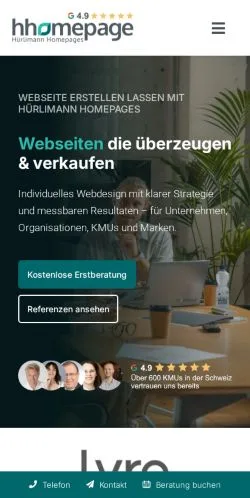 Anteprima del sito Hhomepage, media di Svizzera per articoli sponsorizzati