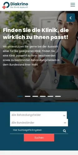 Anteprima del sito Klinik Auskunft, media di Germania per articoli sponsorizzati