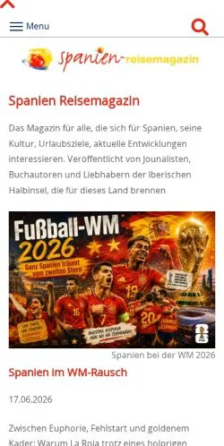 Anteprima del sito Spanien Reisemagazin, media di Germania per articoli sponsorizzati