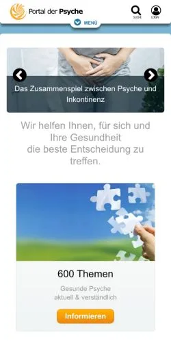 Anteprima del sito Portal der Psyche, media di Germania per articoli sponsorizzati