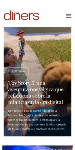 스폰서 기사용 스페인 매체 Revista Diners Colombia 사이트 미리보기