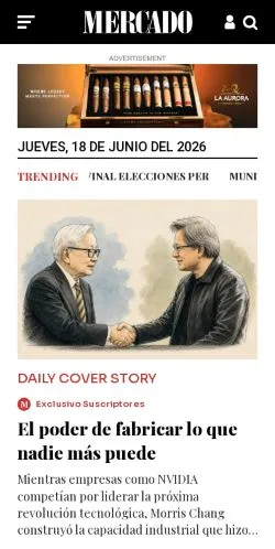 Anteprima del sito Revista Mercado, media di Spagna per articoli sponsorizzati