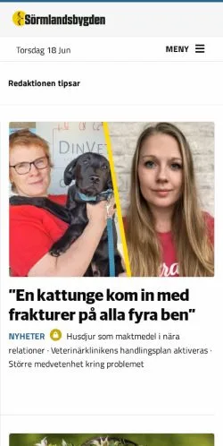 Anteprima del sito Sörmlandsbygden, media di Svezia per articoli sponsorizzati