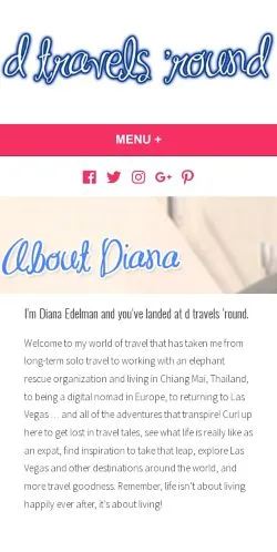 Anteprima del sito D Travels 'Round, media di Stati Uniti per articoli sponsorizzati