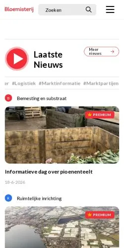 Anteprima del sito Bloemisterij, media di Paesi Bassi per articoli sponsorizzati