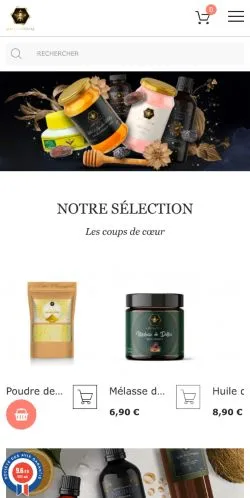 Anteprima del sito Miel Imperial, media di Francia per articoli sponsorizzati
