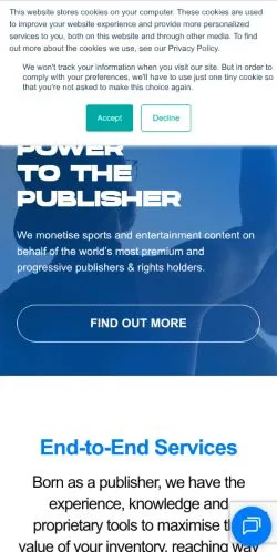 Anteprima del sito Snack Media, media di Regno Unito per articoli sponsorizzati