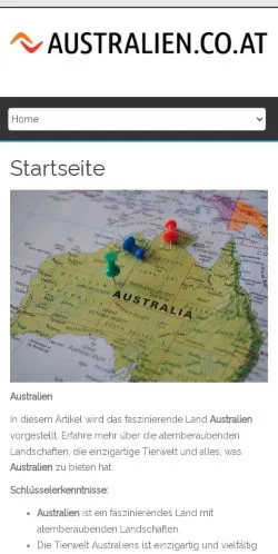 Anteprima del sito Australien, media di Austria per articoli sponsorizzati