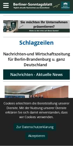 Anteprima del sito Berliner Sonntagsblatt, media di Germania per articoli sponsorizzati
