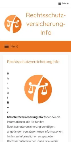 Vista previa del sitio Rechtsschutzversicherung Info, medio de Alemania para artículos patrocinados