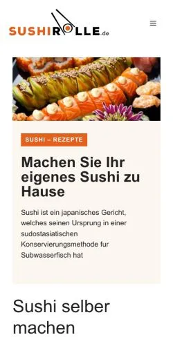 Podgląd witryny Sushi Rolle, medium z kraju Niemcy do artykułów sponsorowanych