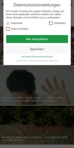 Aperçu du site Allergiewelle, média de Allemagne pour articles sponsorisés
