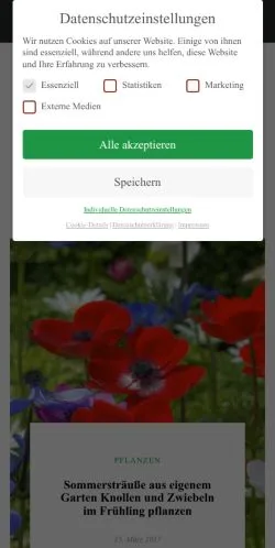 Podgląd witryny Die Gartenoase, medium z kraju Niemcy do artykułów sponsorowanych