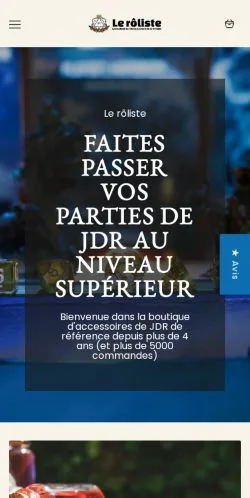 Aperçu du site Le Rôliste, média de France pour articles sponsorisés