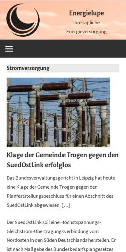 Anteprima del sito Energielupe, media di Germania per articoli sponsorizzati