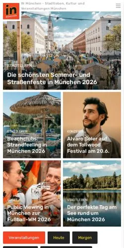 Anteprima del sito IN München, media di Germania per articoli sponsorizzati