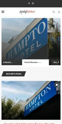 Anteprima del sito Daily Addict, media di Australia per articoli sponsorizzati