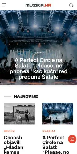 Anteprima del sito Home ⋆ muzika.hr, media di Croazia per articoli sponsorizzati