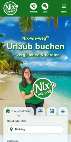 Podgląd witryny Nix-wie-weg, medium z kraju Niemcy do artykułów sponsorowanych