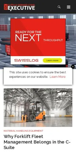 Förhandsvisning av webbplatsen Supply & Demand Chain Executive, medium i USA för sponsrade artiklar